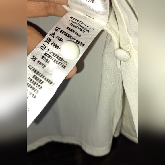 French Connection Anika Recycled Crepe Ruffle Top-CLOTTED CREAM: XL - Picture 6 of 7